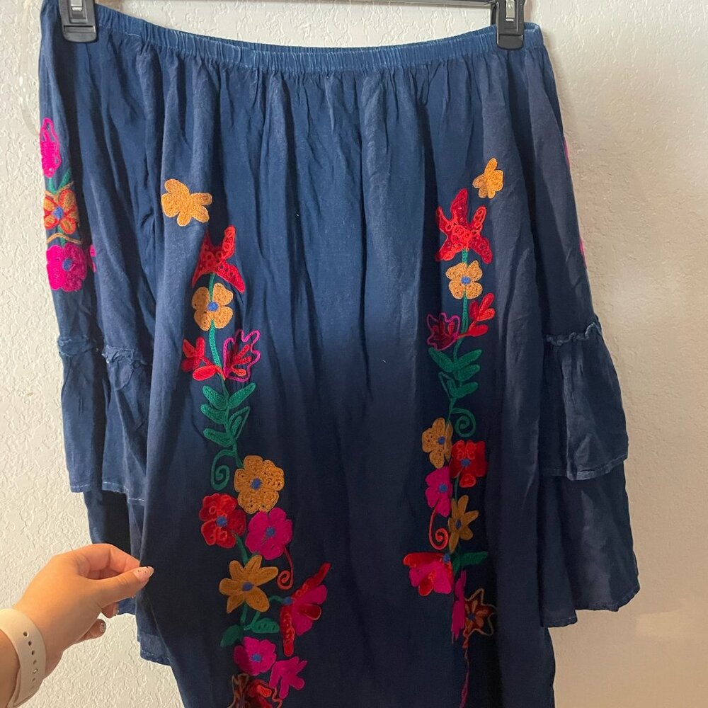 Summer Spring off the shoulder demin dress